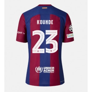 Barcelona Jules Kounde #23 Replica Home Stadium Shirt 2023-24 Short Sleeve